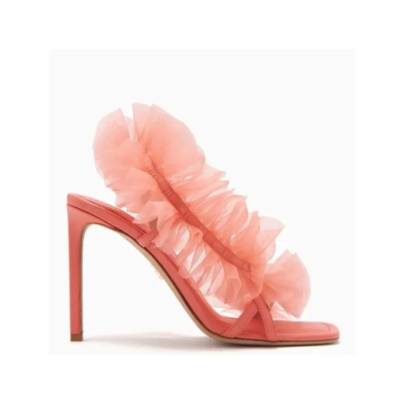 Ulla Johnson Shoes - New! ULLA JOHNSON Doria Organza Flower Leather High Heels